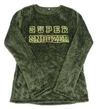 Khaki chlpatá mikina s nápisom Pep&Co