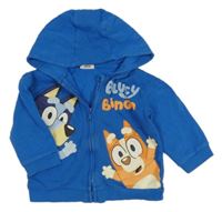 Zafírová prepínaci mikina s Bluey a kapucňou George