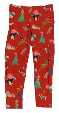 Červené legíny se zvířátky M&S