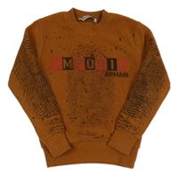 Medový sveter so vzorom Armani