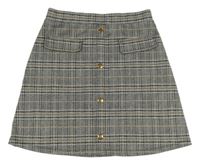 Černo-bílo-béžová kostkovaná sukně Primark