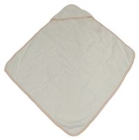 Bílo-broskvová froté osuška s kapucí George