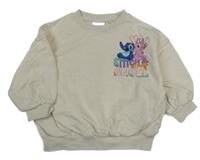Béžová oversize mikina se Stitchem Disney