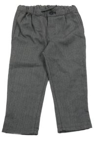 Sivé vzorované spoločenské nohavice H&M