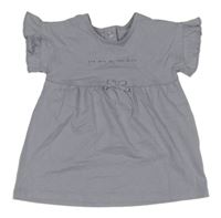 Fialovošedé bavlnené šaty s nápisom George