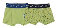 2x - Limetkové boxerky s hviezdičkami Kiki&Koko