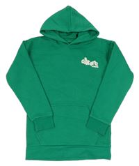 Zelená mikina s nápisem a kapucí B Couture