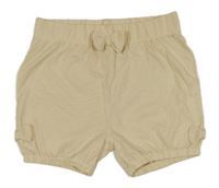 Béžové bavlnené kraťasy s mašlou Topomini