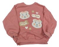 Ružová oversize mikina s Pudsey George