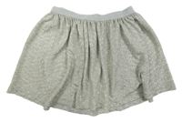 Strieborná ľahká vzorovaná sukňa H&M