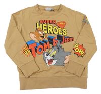Béžová mikina s Tom a Jerry