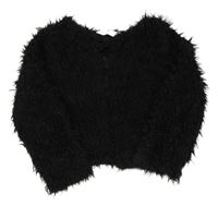 Čierne chlpaté podšité bolerko H&M