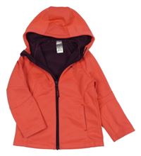 Růžová softshellová bunda s kapucí Decathlon