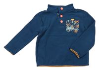 Petrolejová fleecová funkčná mikina s logom Jack Wolfskin