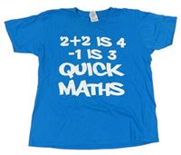 Modré tričko s nápismi a číslicemi GILDAN