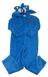 Modrá plyšová kombinéza s kapucí - Sonic H&M