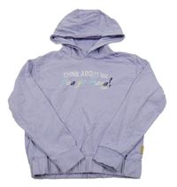 Fialová mikina s nápisy a kapucí VINGINO