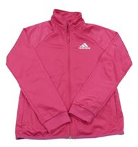 Malinová propínací sportovní mikina Adidas