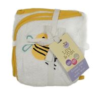 Nové - 2Set - Bílá froté zavinovací osuška s kapucí+ žínka Lily & Dan