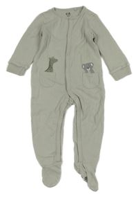 Svetlosivý rebrovaný overal so zvieratkami C&A