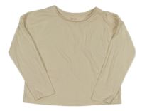 Smetanové melírované crop triko Tu