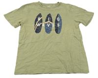 Světlekhaki melírované tričko so sufrmi YIGGA