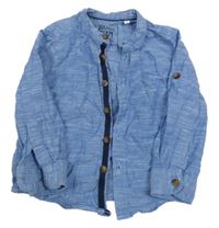 Modrá melírovaná košile C&A