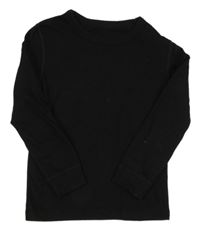 Čierne rebrované funkčné tričko George