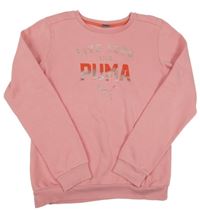 Růžová mikina s logem PUMA