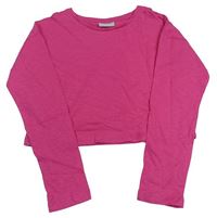 Tmavorůžové crop triko Matalan