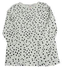 Biele vzorované tričko H&M