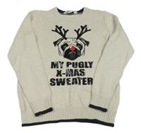Béžový sveter s mopsem H&M
