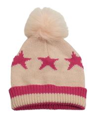 Ružová čapica s hviezdami a brmbolcom Lipsy London