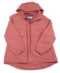 Staroružová šušťáková jarná bunda s kapucňou Kiabi