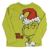 Limetkové tričko s Grinchem