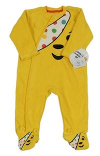 Nové - Hořčicový fleecový overal s Pudseym George