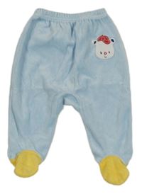 Světlemodré sametové polodupky s medvěďom