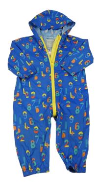 Modrá šusťáková jarní kombinéza s Paw Patrol a kapucí