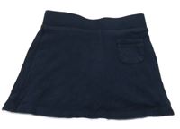 Tmavomodrá bavlnená sukňa s všitými kraťasy M&S