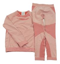 2set - Červené melírované spodní triko + legíny Lupilu