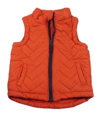Červená prošívaná šusťáková zateplená vesta Orchestra