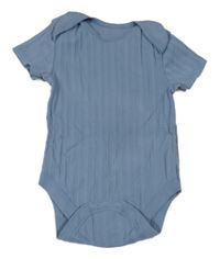 Modrošedé žebrované body Primark