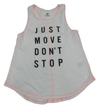 Bílý top s nápisem H&M