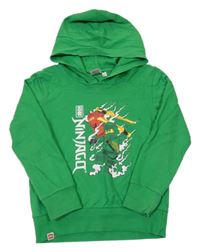 Zelená mikina s Lego Ninjago a kapucňou Lego
