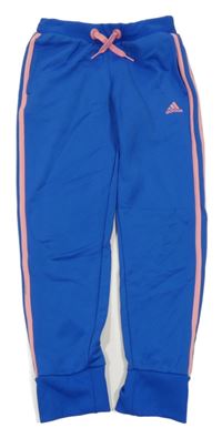 Modré sportovní tepláky s logem Adidas