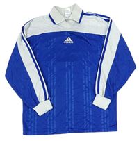 Modro-bílý sportovní fotbalový dres s logom Adidas