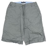 Tmavošedé plátěné chino kraťasy H&M