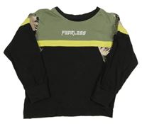 Černo-khaki pyžamové triko s nápisem Matalan