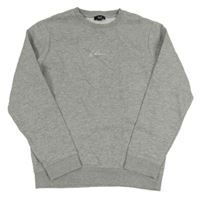 Sivá melírovaná mikina s výšivkou New Look