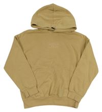 Béžová mikina s výšivkou a kapucí H&M